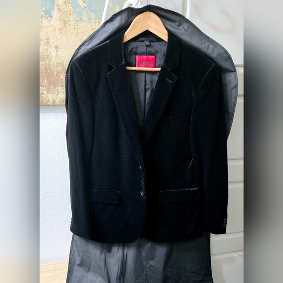HUGO Black Textured Blazer Elegant Suit Jacket - Picture 1 of 13